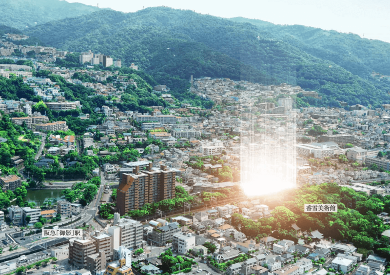 ファイル:アトラス御影山手 周辺航空写真CG合成 .png