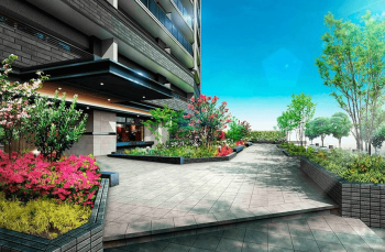 グランアッシュ北加賀屋公園　エントエランスアプローチ完成予想図