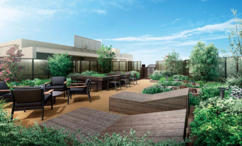 ドレッセ美しが丘フロント　ルーフテラス完成予想CG