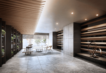 プラウド奈良三条宮前町　エントランスホール・ラウンジ完成予想図