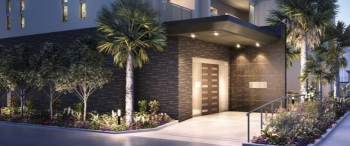 グランドパレス牧港　エントランスアプローチ完成予想図