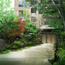 プレミスト梅田　エントランスアプローチ完成予想図（N）