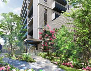 カサーレ鶴見イーストプレイス　エントエランスアプローチ完成予想図