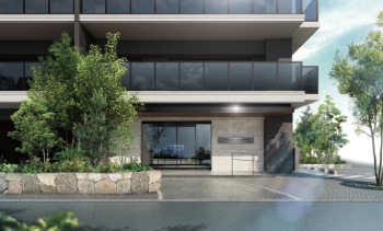 アメイズ亀山ビューテラス　エントランスアプローチ完成予想CG