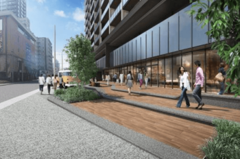 ザ・サーパスタワー新潟万代シテイ　シティデッキ完成予想図