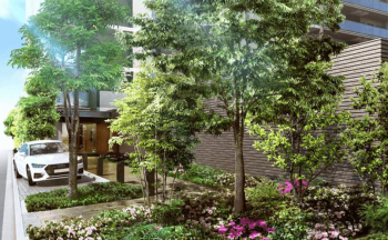 パークホームズ名古屋庄内通　車寄せ完成予想図