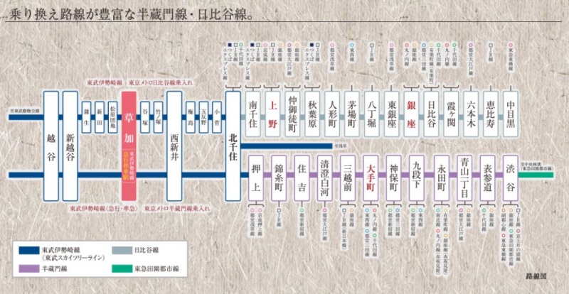 ファイル:ザ・パークハウス 草加路線図(2).JPG