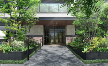 ファーネスト鹿大前レジデンス　エントランスアプローチ完成予想CG