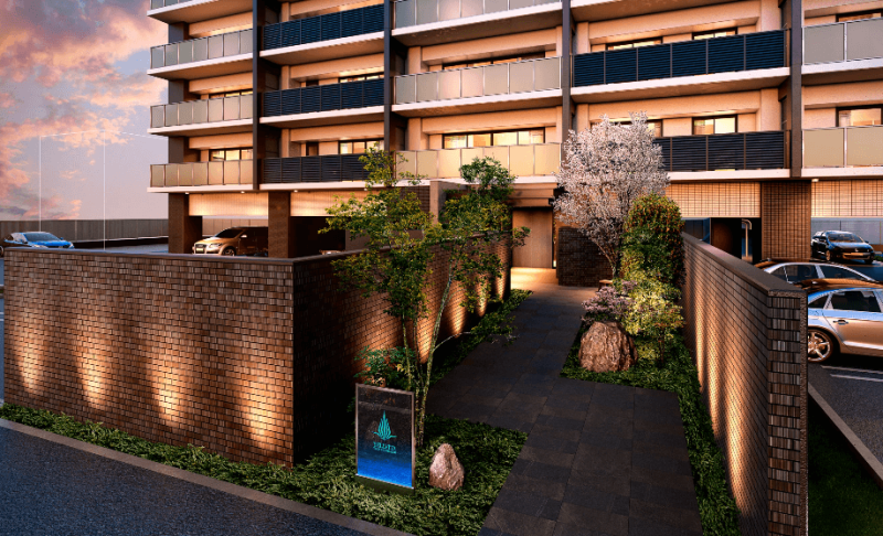 ファイル:エールヴィータ矢賀新町 エントエランスアプローチ完成予想図.png