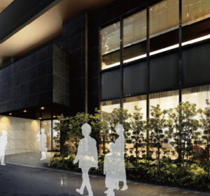 プレサンス ロジェ 此花アライブマークス　エントエランスアプローチ完成予想図