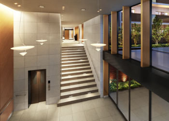 アルファスマート神田公園II　エントランスホール完成予想CG