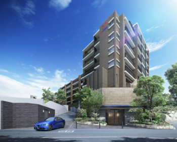 オーヴィジョン六本松　外観・エントランスアプローチ完成予想CG