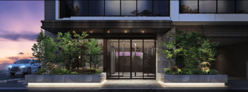 サンパーク佐伯駅前レジデンス　エントエランスアプローチ完成予想図