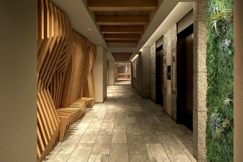 ブランズ代々木参宮橋　エレベーターホール完成予想CG