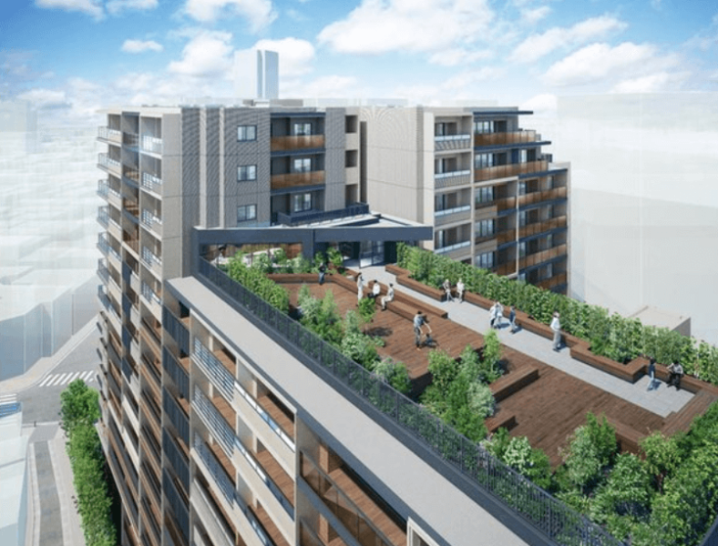 ファイル:ライオンズ南千住グランプレイス 屋上テラス&外観完成予想図.png