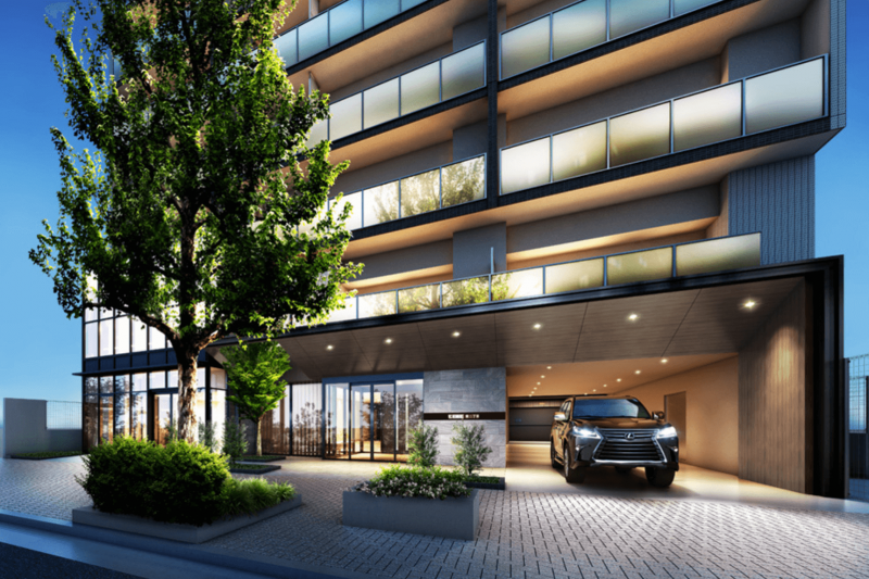 ファイル:ヴィー・クオレ レジデンス栄二丁目 エントランスアプローチ完成予想CG.png