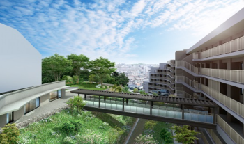 イニシア和光　外観パース（マンション＋共用棟）