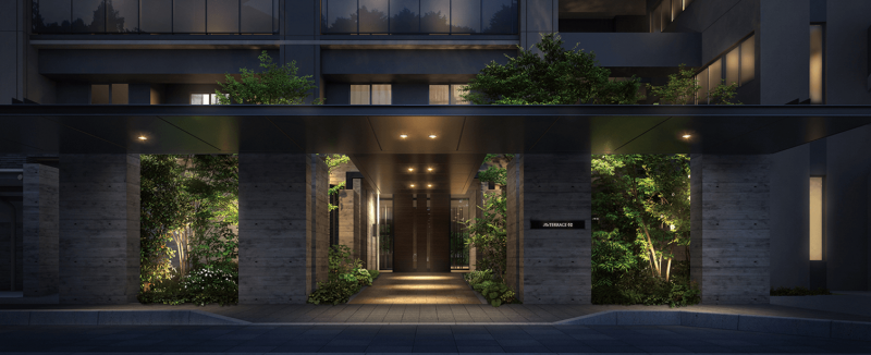 ファイル:フォレストプレイス香椎照葉ザ・テラス 02 エントランスアプrーチ完成予想CG.png