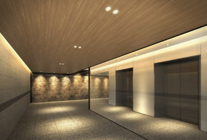 ファイル:Brillia（ブリリア） Tower 西新 【1F】エレベーターホール完成予想CG.png