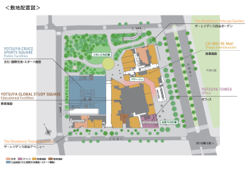 『CO･MO･RE YOTSUYA（コモレ四谷）』　敷地配置図