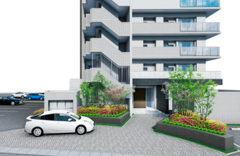 ヴェルディ・ソレイユ今　エントエランスアプローチ完成予想図