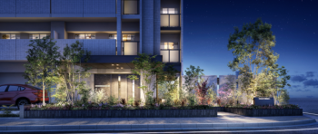 アルファスマート高松通り　エントランスアプローチ完成予想CG