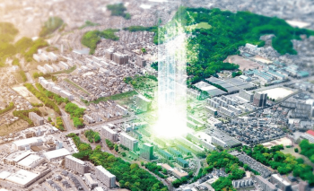 リビオ明野北　周辺航空写真CG合成