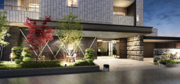 アルビオアルファ北深志ガーデン　エントランス アプローチ完成予想CG