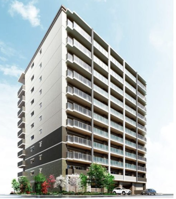 アービング荒本 駅前通り　外観完成予想CG