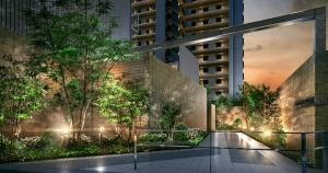 ユニハイム阿倍野 晴明丘　エントランスアプローチ完成予想図