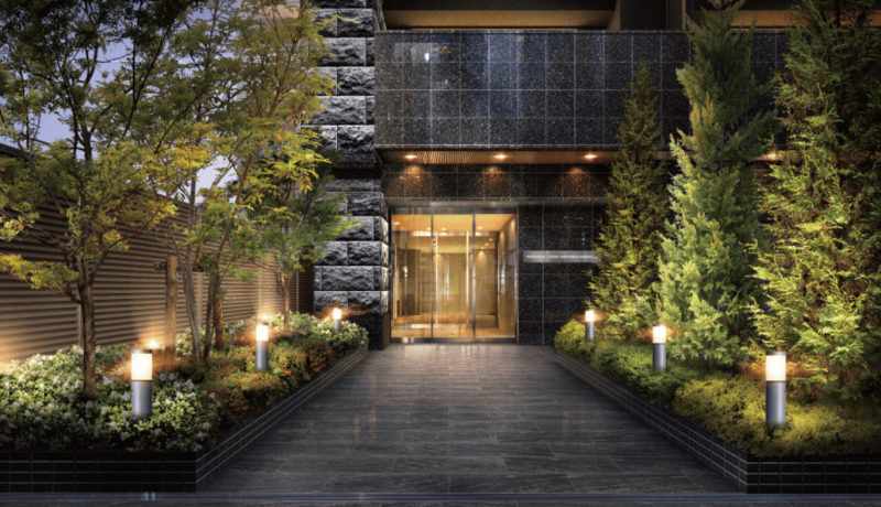 ファイル:プレサンス ロジェ 広島駅南ザ・タワー エントランスアプローチ完成予想CG.png