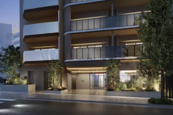 ユニロイヤル名東上社駅前　エントエランスアプローチ完成予想図