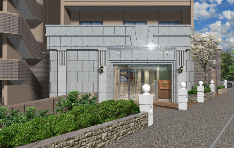 ファイル:グランファーレ円山公園南コートハウス エントランスアプローチ完成予想CG.png