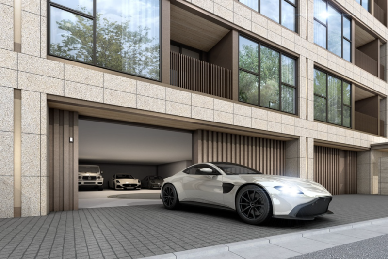 ファイル:ディアナガーデン柿の木坂 カーエントエランス完成予想図.png