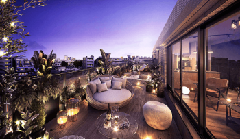 ベルジェンド横濱鶴見SKY TERRACE　ルーフテラス完成予想図（Rタイプ）