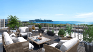 ヴェレーナグラン江ノ島鵠沼海岸　【スカイビューテラス】※最上階の4邸（AODR・KOSR・LOSR・MOSRタイプ）【有償オプションプラン［申込期限有］完成予想CG】