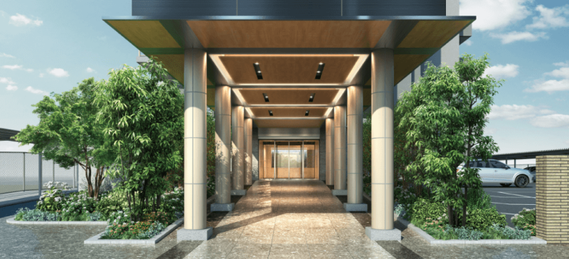 ファイル:ウィザースレジデンス盛岡サザンテラス エントエランスアプローチ完成予想図.png