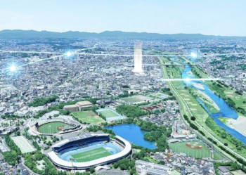 ファインレジデンス武蔵新城　空撮写真CG合成