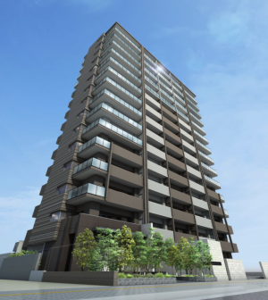 アルファステイツみなと大通り公園　外観完成予想CG