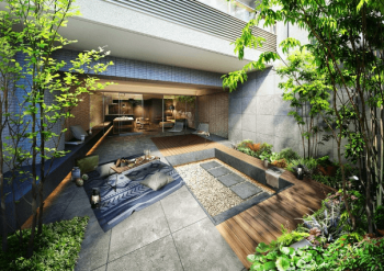 クリオ藤沢善行グランヒルコート　サロンテラス完成予想図