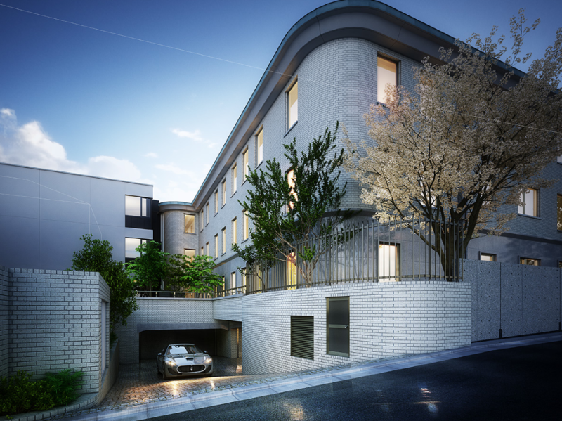 ファイル:プラウド上原フォレスト カーエントランス完成予想CG.png