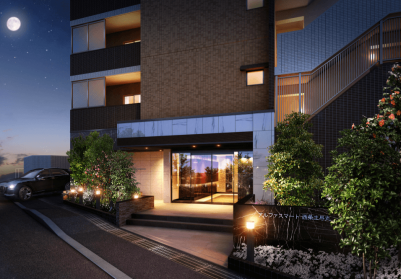 ファイル:アルファスマート西条土与丸 エントランスアプローチ完成予図.png