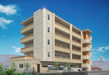 アベニールマンション泡瀬　外観完成予想CG