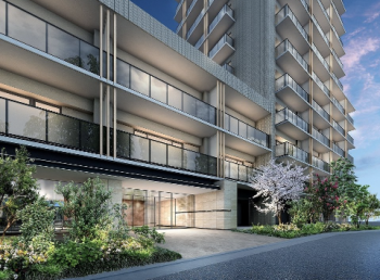 アールブラン湘南辻堂　エントエランスアプローチ完成予想図