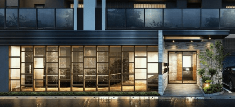 ファイル:サンパーク中津駅南レジデンス エントエランスアプローチ完成予想図.png