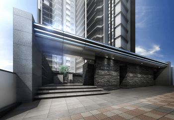 ソシオ ザ・プライド新白島 エントランスアプローチ完成予想CG