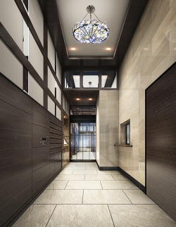 クレアホームズ鷹匠公園前 ザ・プレミアム　エントランスホール完成予想CG