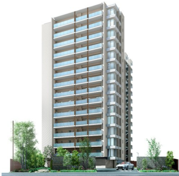 ジオ新丸子　外観（北側）完成予想CG