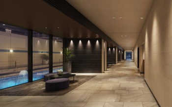 モントーレ香椎浜サーフタワーセンターコート ラウンジ完成予想CG