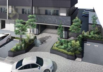 ヴェルディ祇園［フェリス］　エントエランスアプローチ完成予想図1